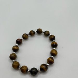 NWOT stunning faux Pearl Brown & silver Bracelet